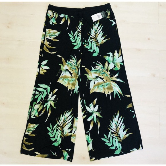 Lauren Ralph Lauren Women's XL Wide-Leg Tropical-Print Jersey Pants NWT - Picture 3 of 12